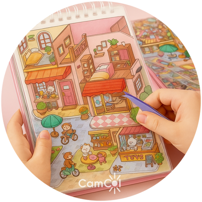 Livro de Adesivos - Cenários para Colar!