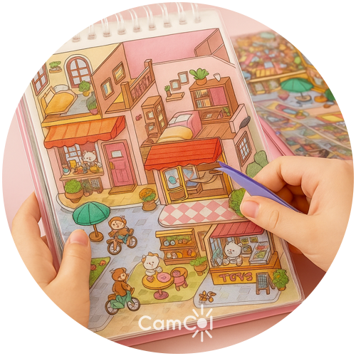 Livro de Adesivos - Cenários para Colar!