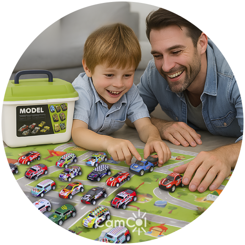 Mega Caixa de Carrinhos - Garagem Completa!