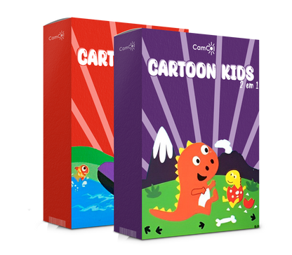 Cartoon Kids 2 em 1 - Pinte e Cola!