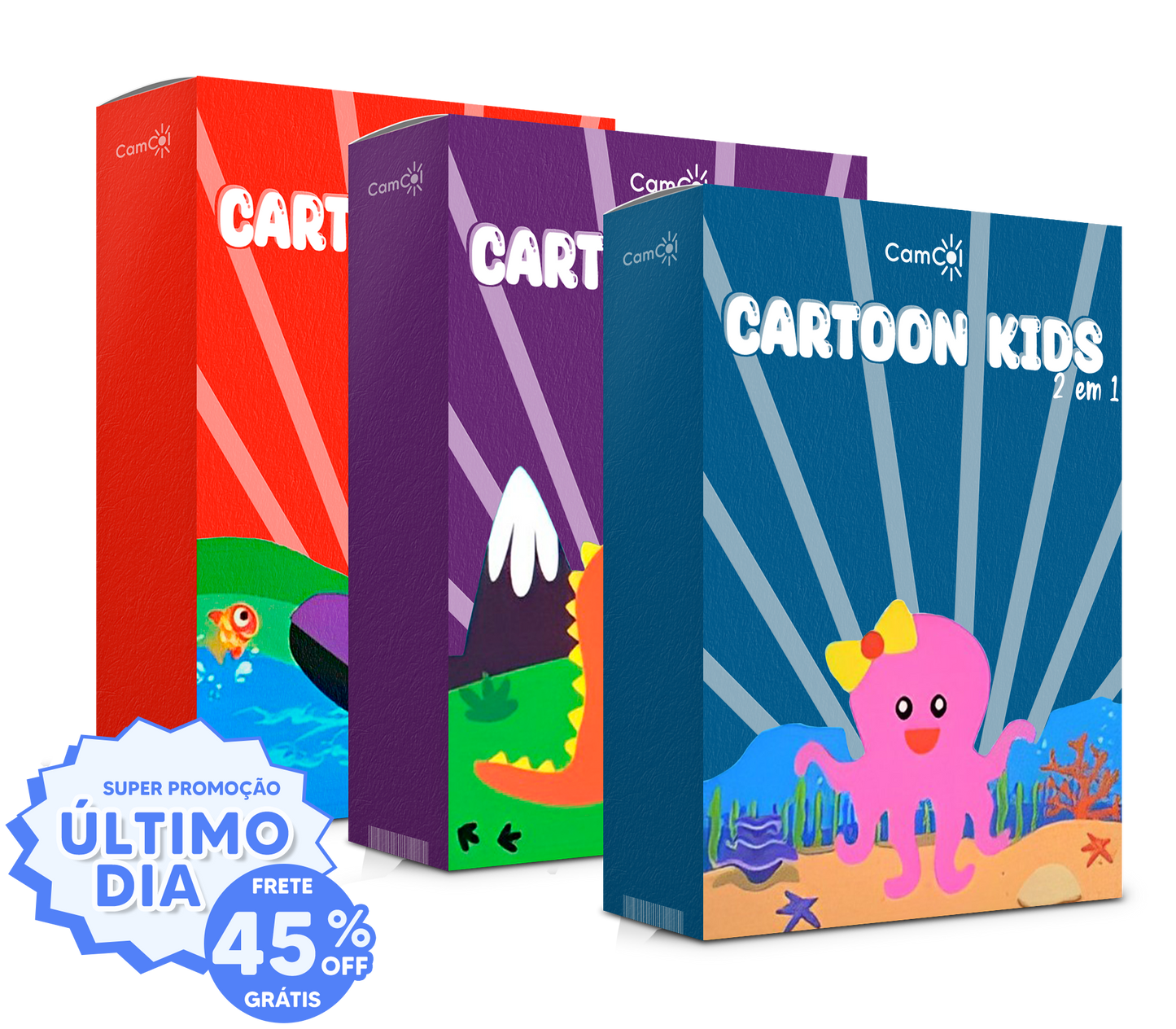 Cartoon Kids 2 em 1 - Pinte e Cola!