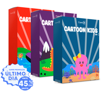 Cartoon Kids 2 em 1 - Pinte e Cola!