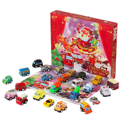 Calendário do Advento - Carrinhos de Natal