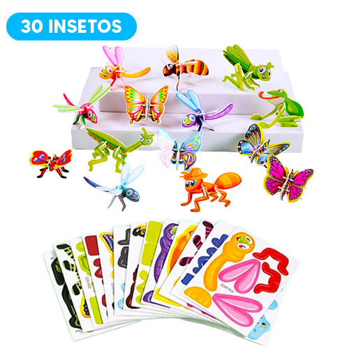 Bichinhos de Montar - Mini Quebra-Cabeça 3D