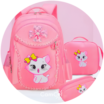 Kit Escolar Completo para Meninas - Mochila, Lancheira e Estojo!