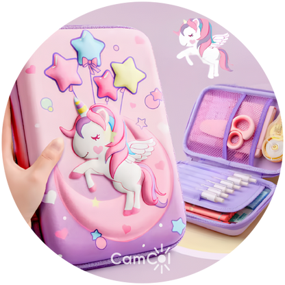 Estojo 3D de Unicórnio - O Estojo Encantado!