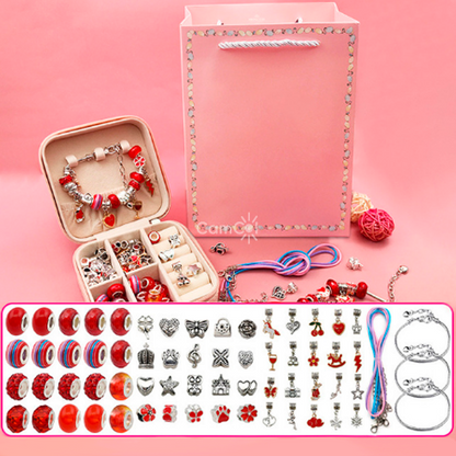 Pulseira de Berloques Infantil - Personalize sua Pulseira com 60 Peças