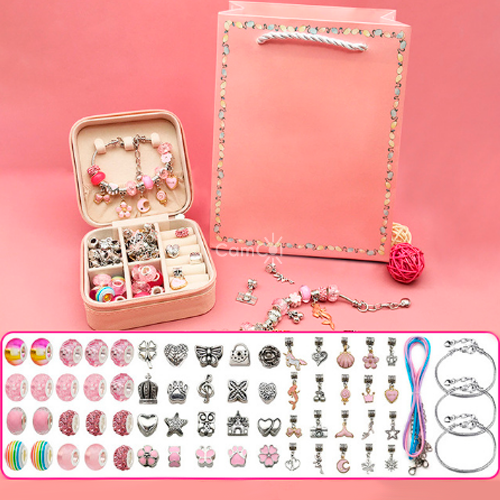 Pulseira de Berloques Infantil - Personalize sua Pulseira com 60 Peças