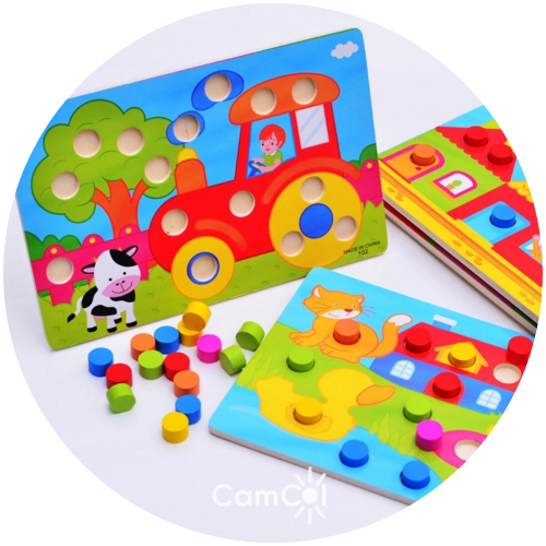 Quebra Cabeça de Madeira Montessori - Explorando o Mundo!