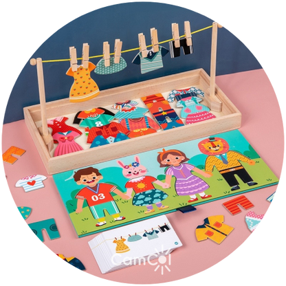 Varal de Roupas Montessori - Um Varal Divertido!