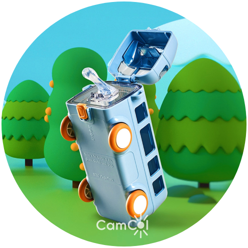 Garrafa Ônibus Aventura Kids - Levar água para onde for!