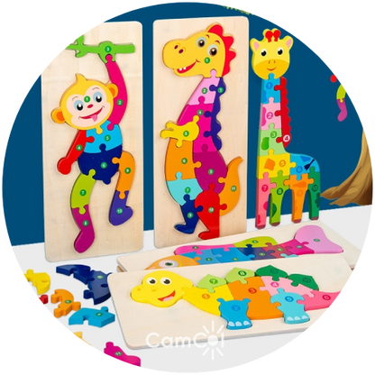 Quebra Cabeça de Madeira 3D - Aprendendo com Diversão!