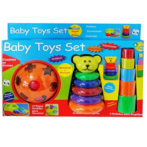 Brinquedo Baby Toys Montessori - Kit com 3 Brinquedos!