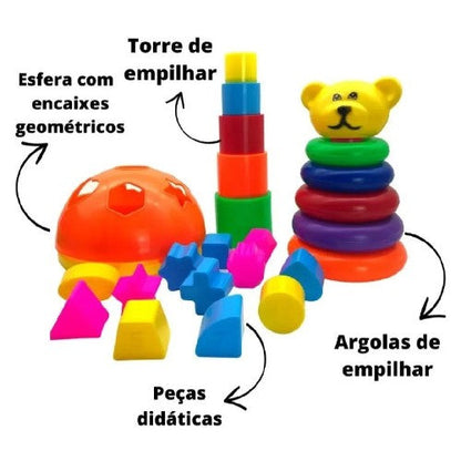 Brinquedo Baby Toys Montessori - Kit com 3 Brinquedos!