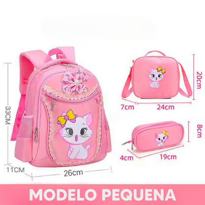 Kit Escolar Completo para Meninas - Mochila, Lancheira e Estojo!